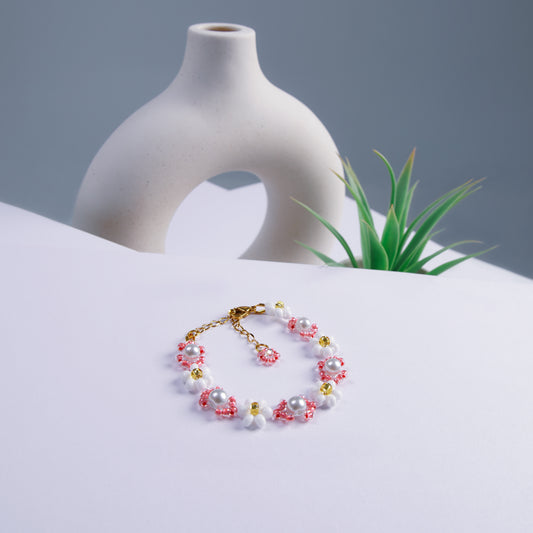 Floral-Pearl Bracelet