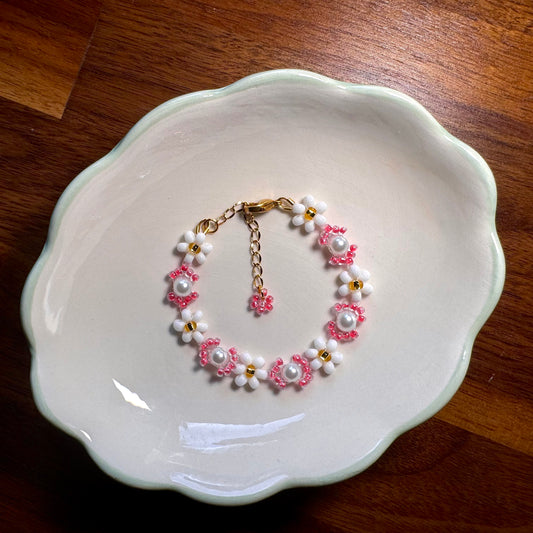 Floral-Pearl Bracelet