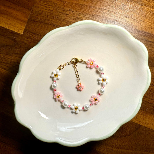 Floral-Pearl Bracelet